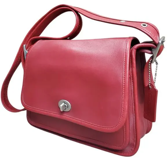 Vintage Coach Red Rambler's Legacy Crossbody Shoulder Bag - 9061 - Picture 2 of 15